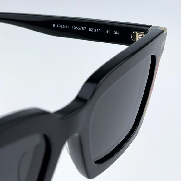 NEW Burberry BE4392U BRIAR 405587 Black Vintage Check Dark Grey Cat Eye Women - Picture 8 of 9